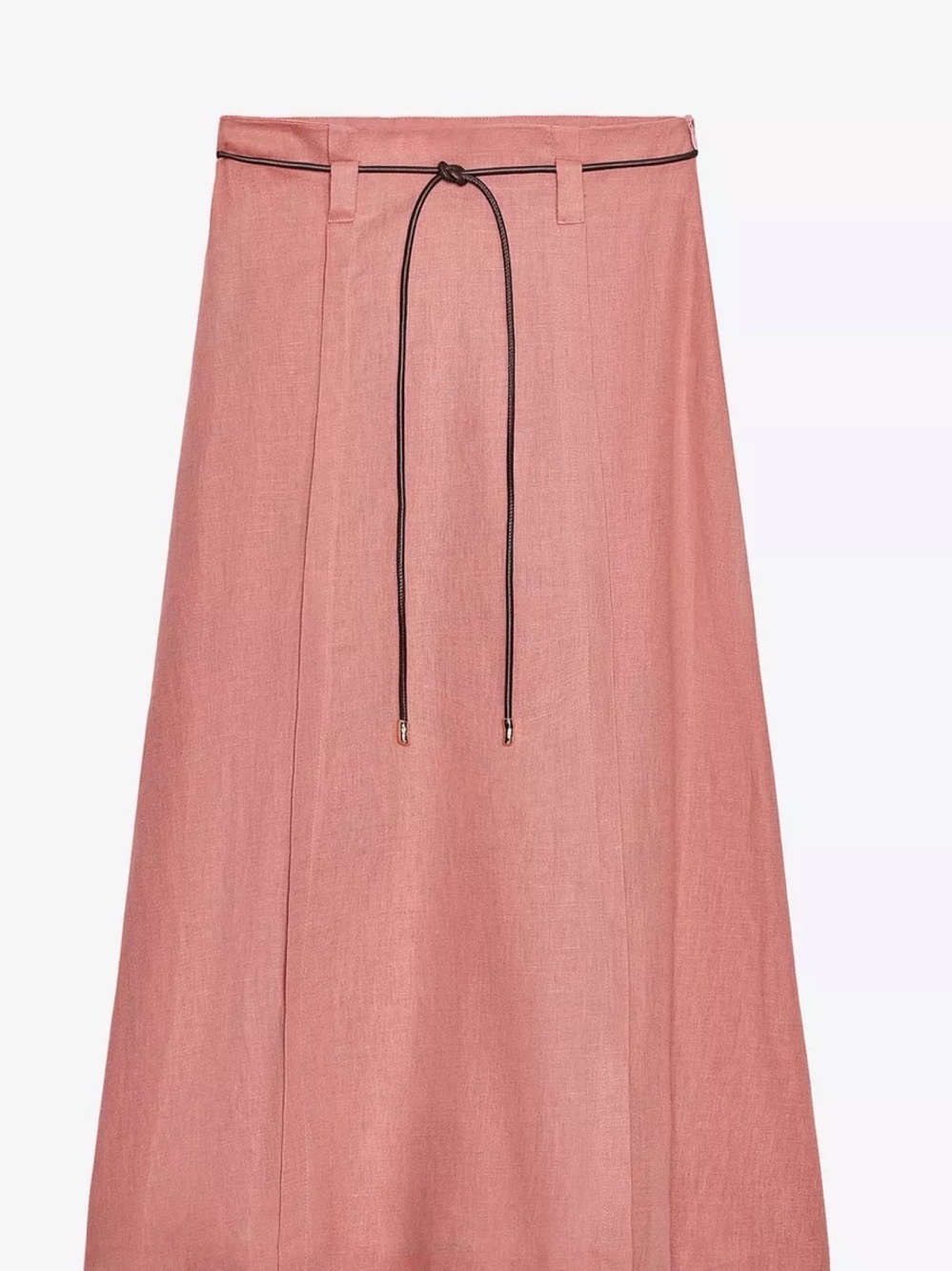 Zara linen Midi Skirt